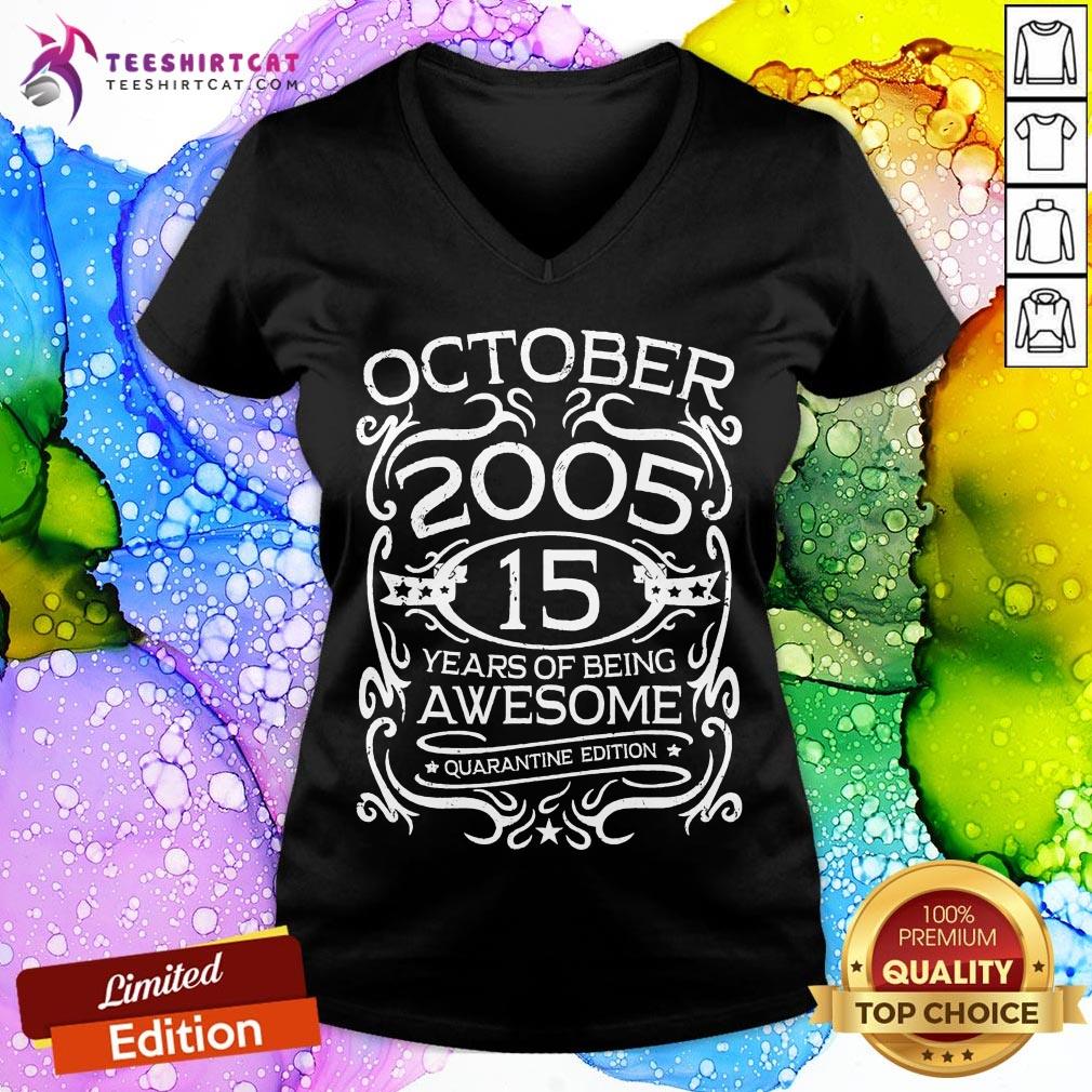 Funny October 2005 15 Years Of Being 15th Birthday Shirt