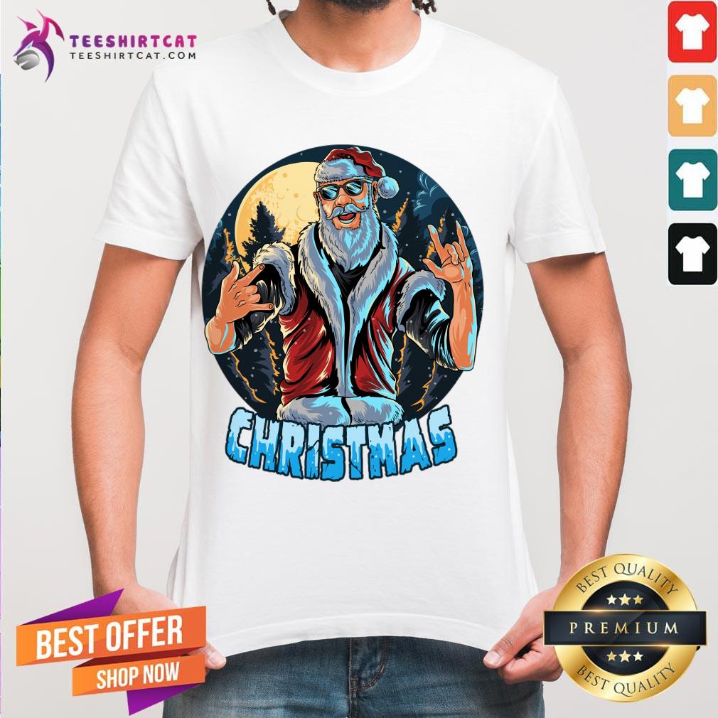 Happy Santa Claus Wears Glasses Christmas T-Shirt