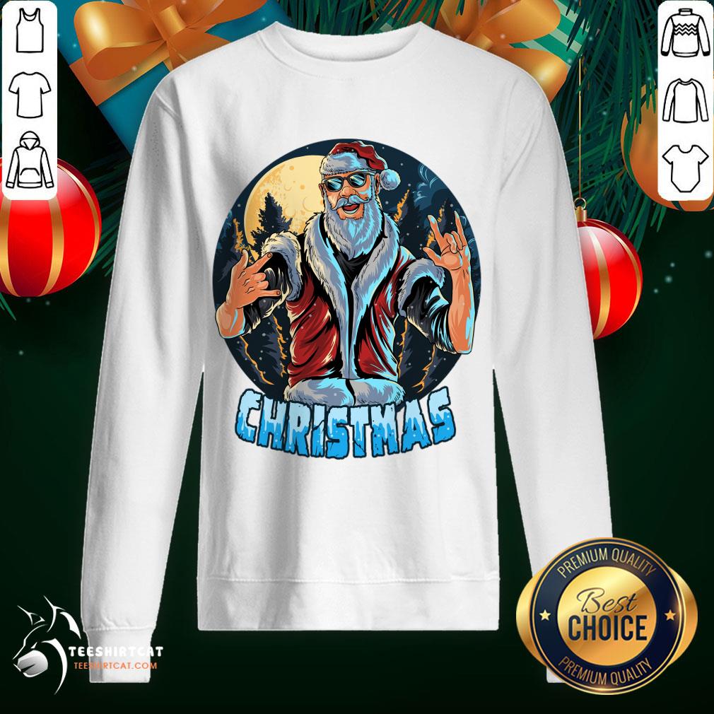 Happy Santa Claus Wears Glasses Christmas T-Shirt