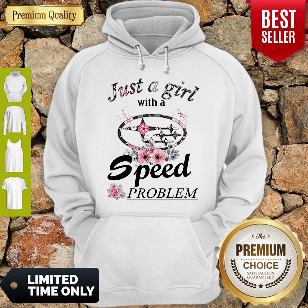 Top Flower Just A Girl With A Speed Problem Subaru Shirt