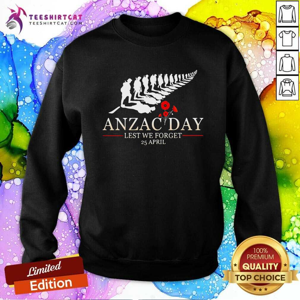 Hot Anzac Day Lest We Forget 25 April Flowers Shirt