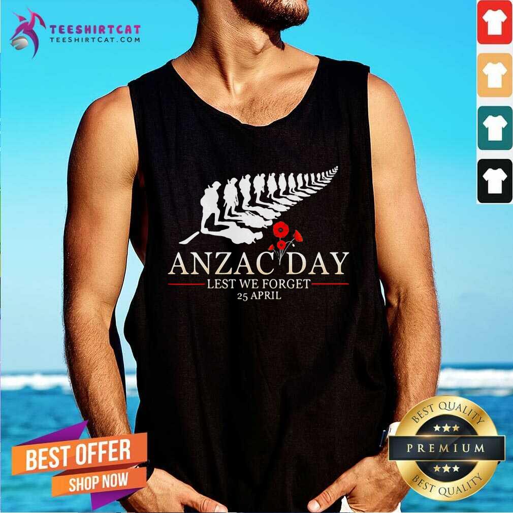 Hot Anzac Day Lest We Forget 25 April Flowers Shirt