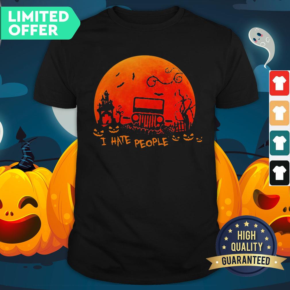 I Hate People Jeep Moon Halloween Shirt