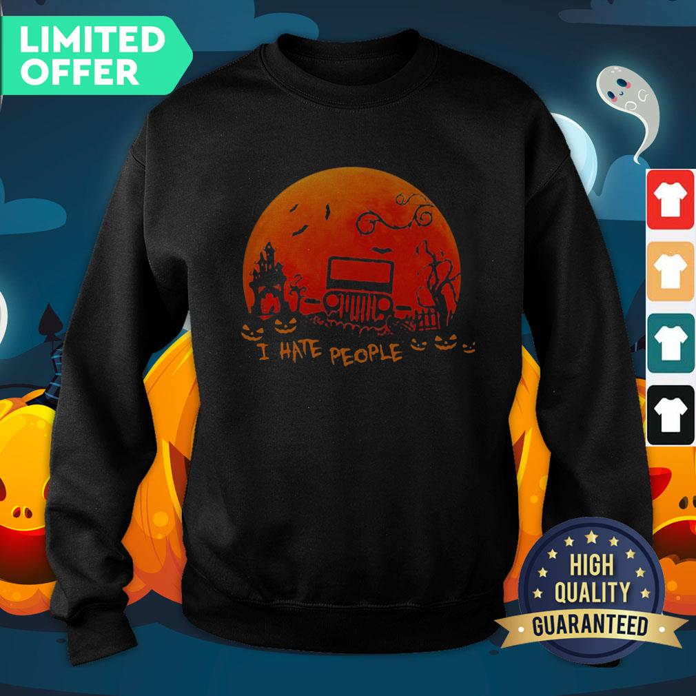 I Hate People Jeep Moon Halloween Shirt
