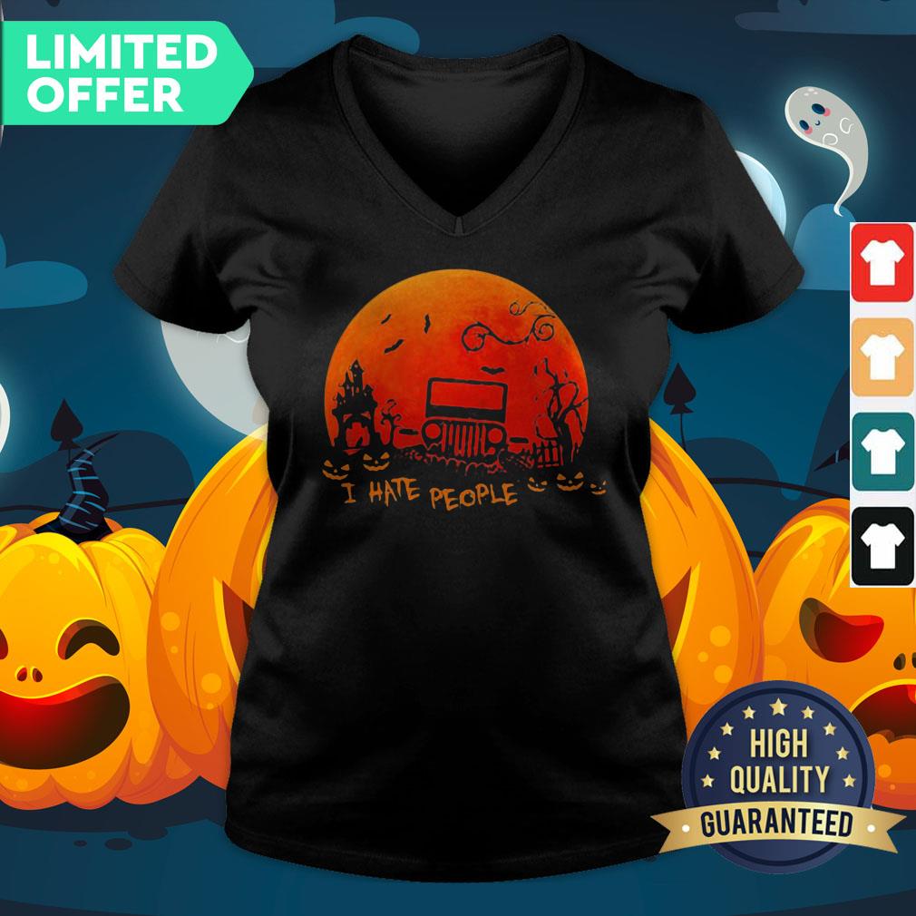 I Hate People Jeep Moon Halloween Shirt