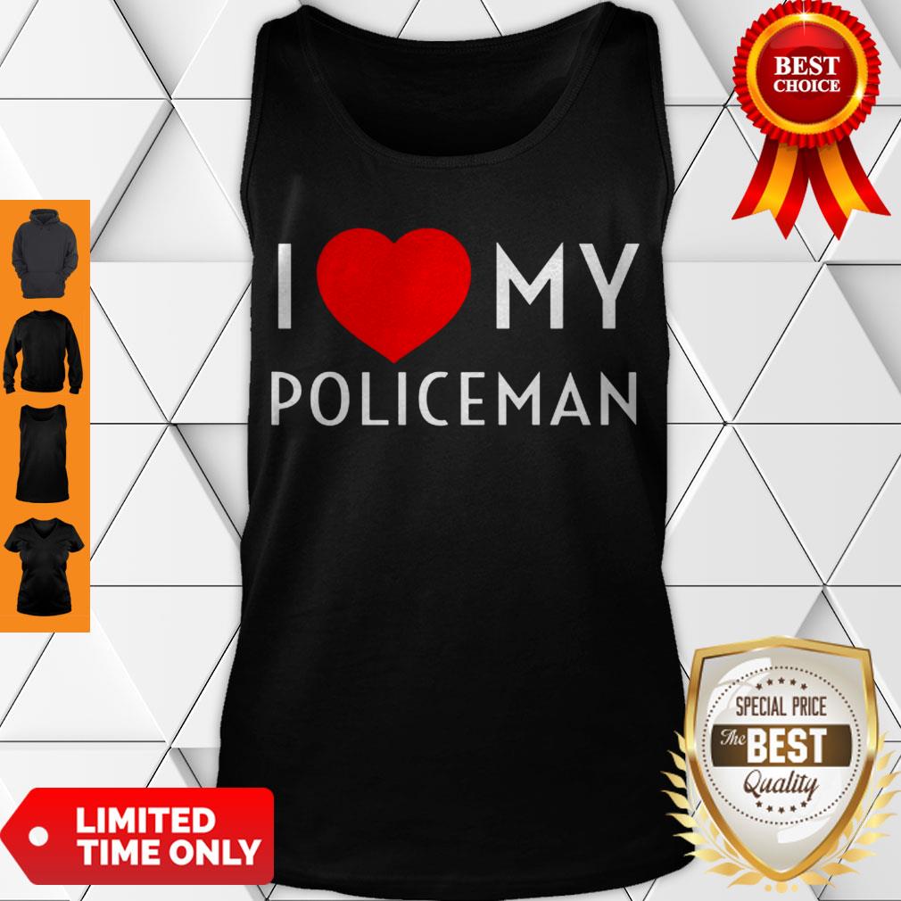I Love My Policeman Red Heart Police Officer Girlfriend Wife Pullover Shirt