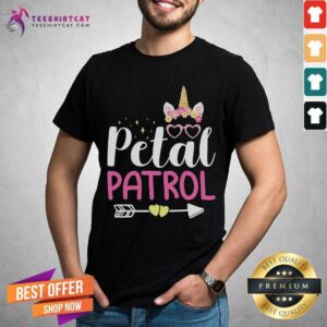 Pretty Unicorn Crown Petal Patrol Shirt