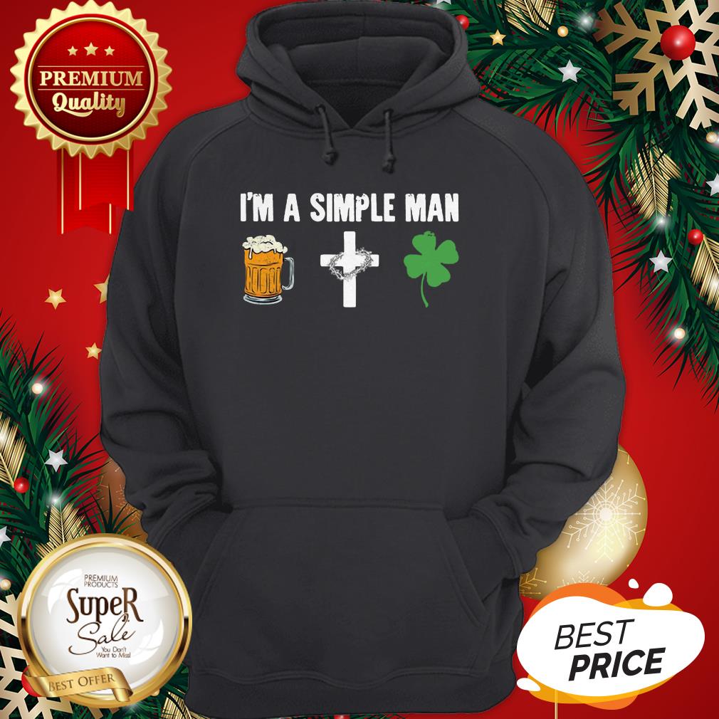 I'm A Simple Man I Like Beer Cross Four Leaf Clovers Shirt