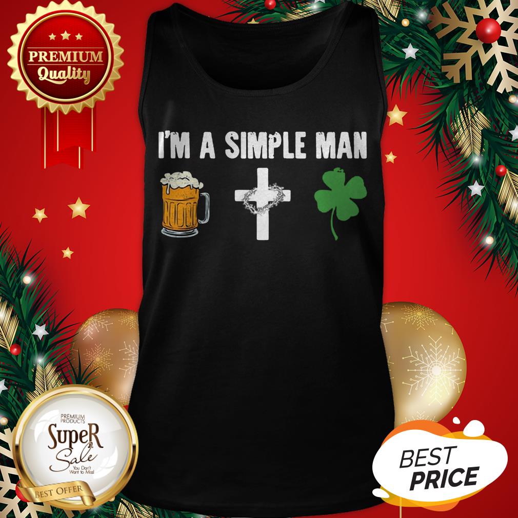 I'm A Simple Man I Like Beer Cross Four Leaf Clovers Shirt