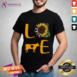 Hot Sunflower Cow Love Shirt