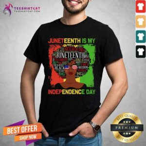 Black Women Juneteenth Is My Independence Day Shirt