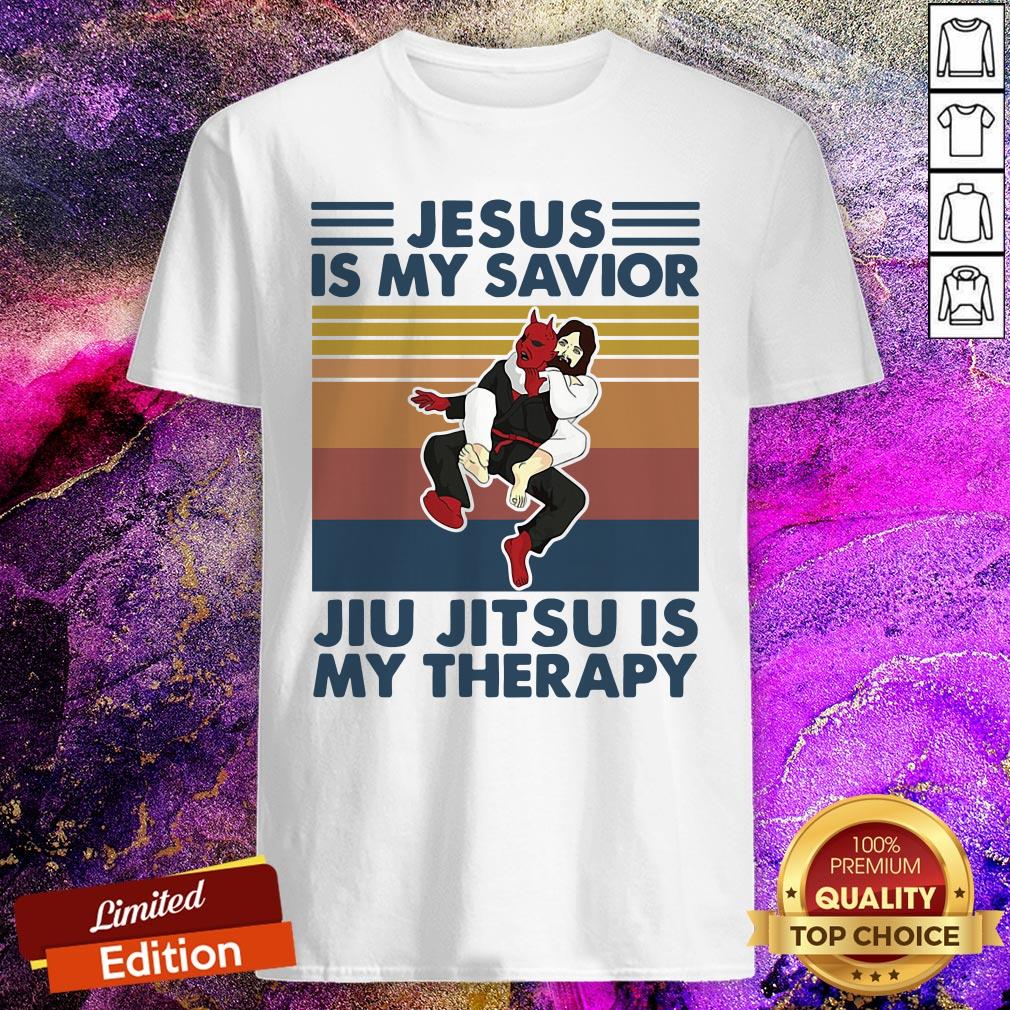 Jesus Is My Savior Jiu Jitsu Is My Therapy Vintage Shirt