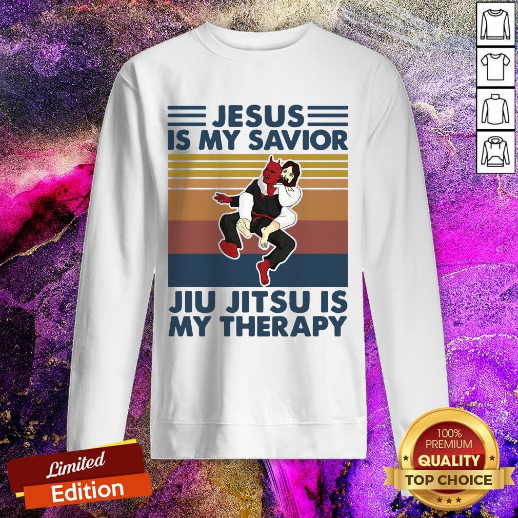 Jesus Is My Savior Jiu Jitsu Is My Therapy Vintage Shirt