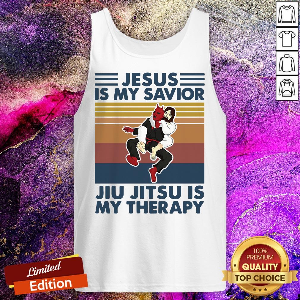 Jesus Is My Savior Jiu Jitsu Is My Therapy Vintage Shirt