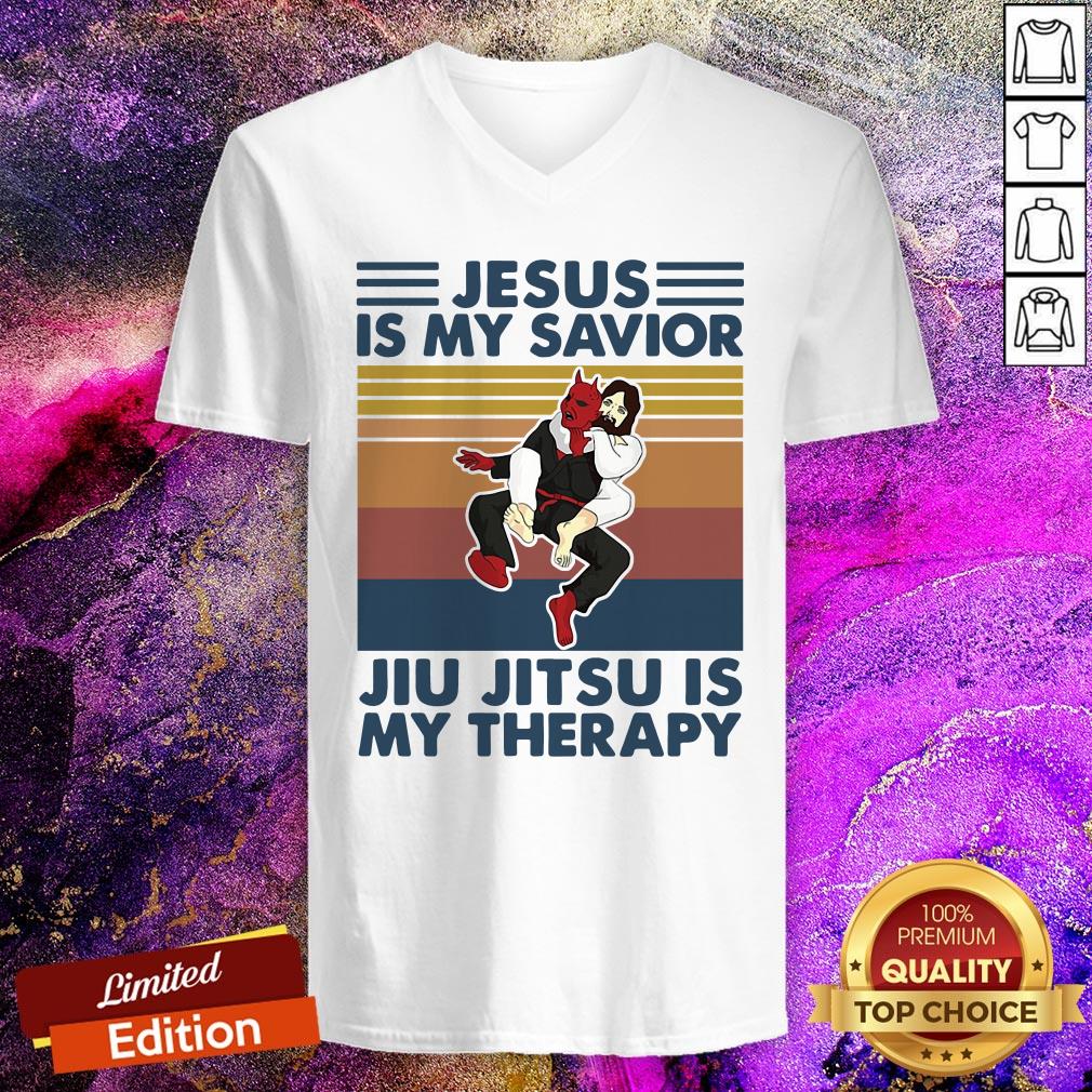 Jesus Is My Savior Jiu Jitsu Is My Therapy Vintage Shirt