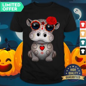 Yellow And Red Day Of The Dead Dia De Los Muertos Sugar Skull Baby Shirt