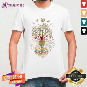 Colorful Phases Moon Retro 60s 70s Vibe Tree Life Shirt