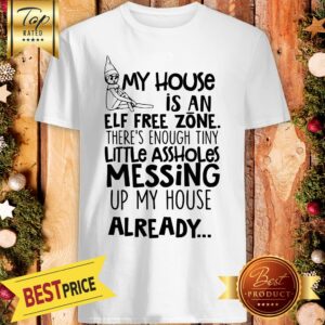 My House Is An Elf Free Zone There’s Enough Tiny Little Assholes Messing Up My House Already Shirt