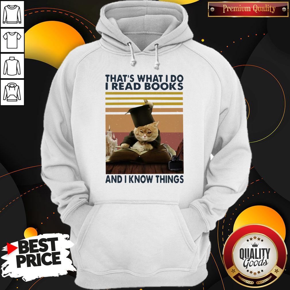 Nice Cat That’s What I Do I Read Books And I Know Things Vintage Shirt