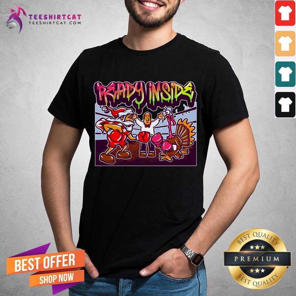 Nice Christmas VS Thanksgiving Boxing Match Funny Christmas T-Shirt
