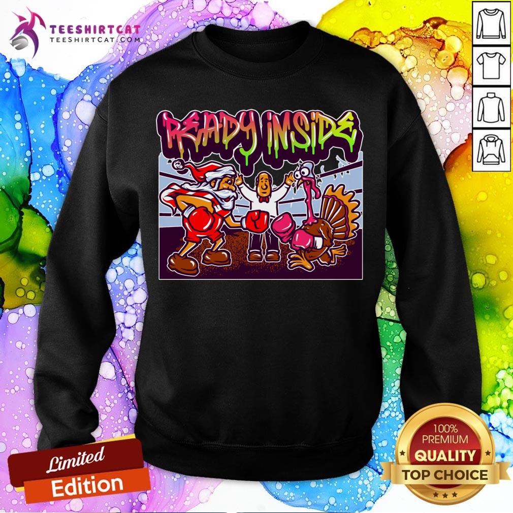 Nice Christmas VS Thanksgiving Boxing Match Funny Christmas T-Shirt