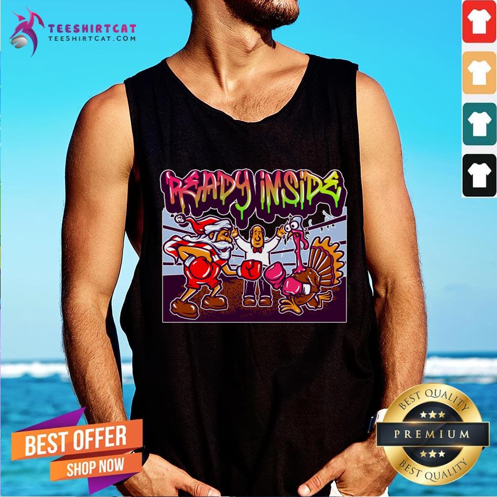 Nice Christmas VS Thanksgiving Boxing Match Funny Christmas T-Shirt