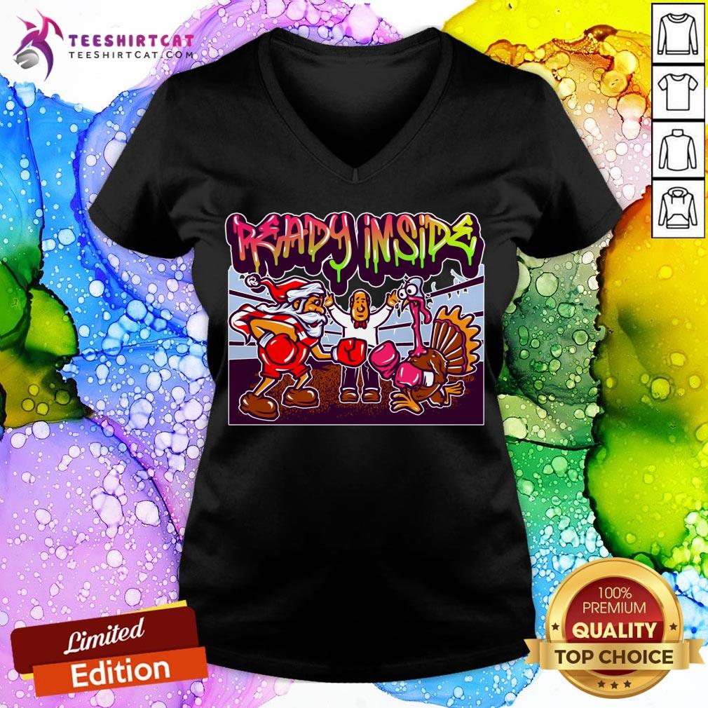 Nice Christmas VS Thanksgiving Boxing Match Funny Christmas T-Shirt