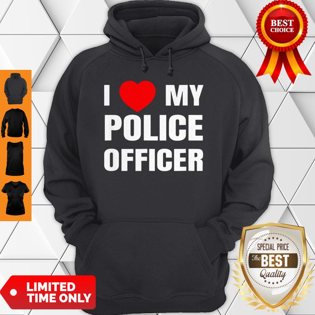 Nice I Love My Police Officer Red Heart Policeman Policewoman Shirt