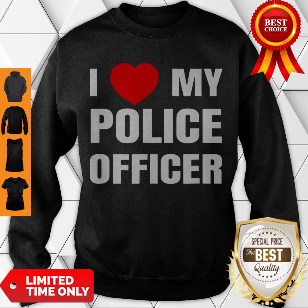 Nice I Love My Police Officer Red Heart Policeman Policewoman Shirt