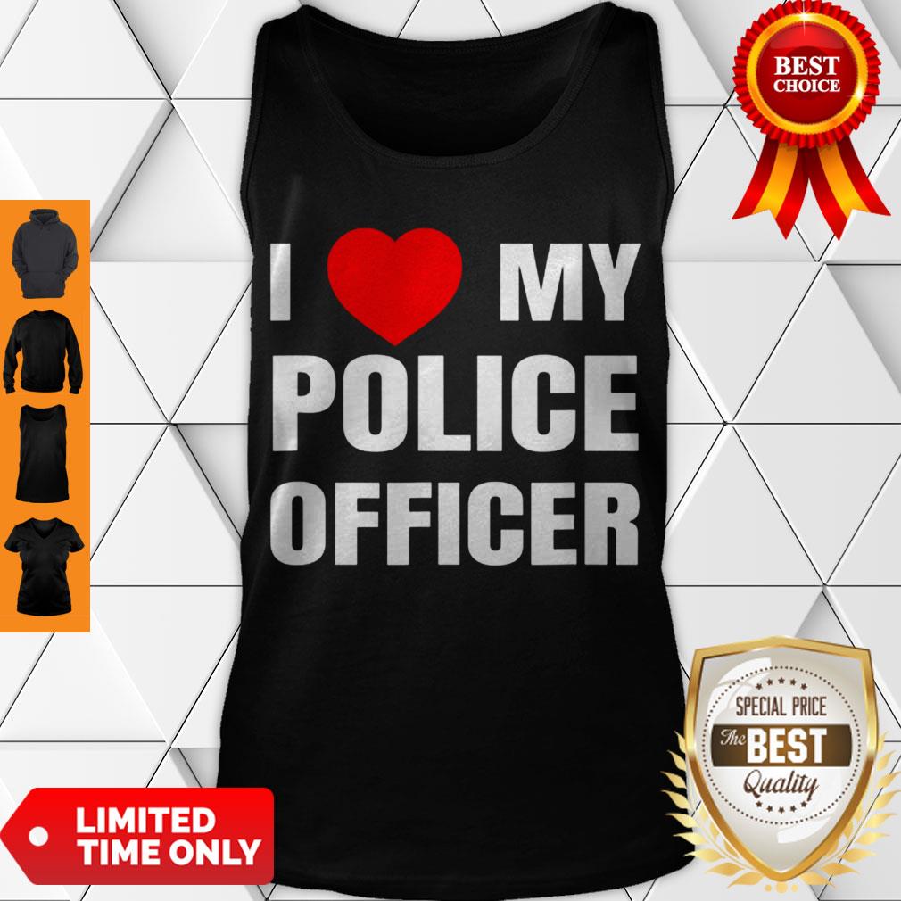Nice I Love My Police Officer Red Heart Policeman Policewoman Shirt