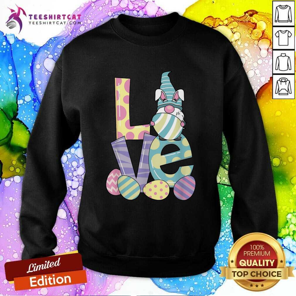 Nice Love Bunny Gnome Hug Easter Eggs Happy Easter Day 2021 Shirt