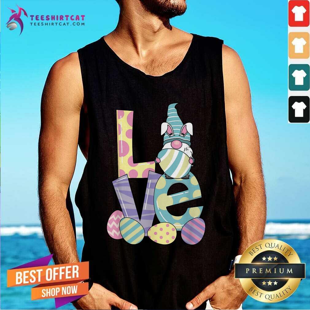 Nice Love Bunny Gnome Hug Easter Eggs Happy Easter Day 2021 Shirt
