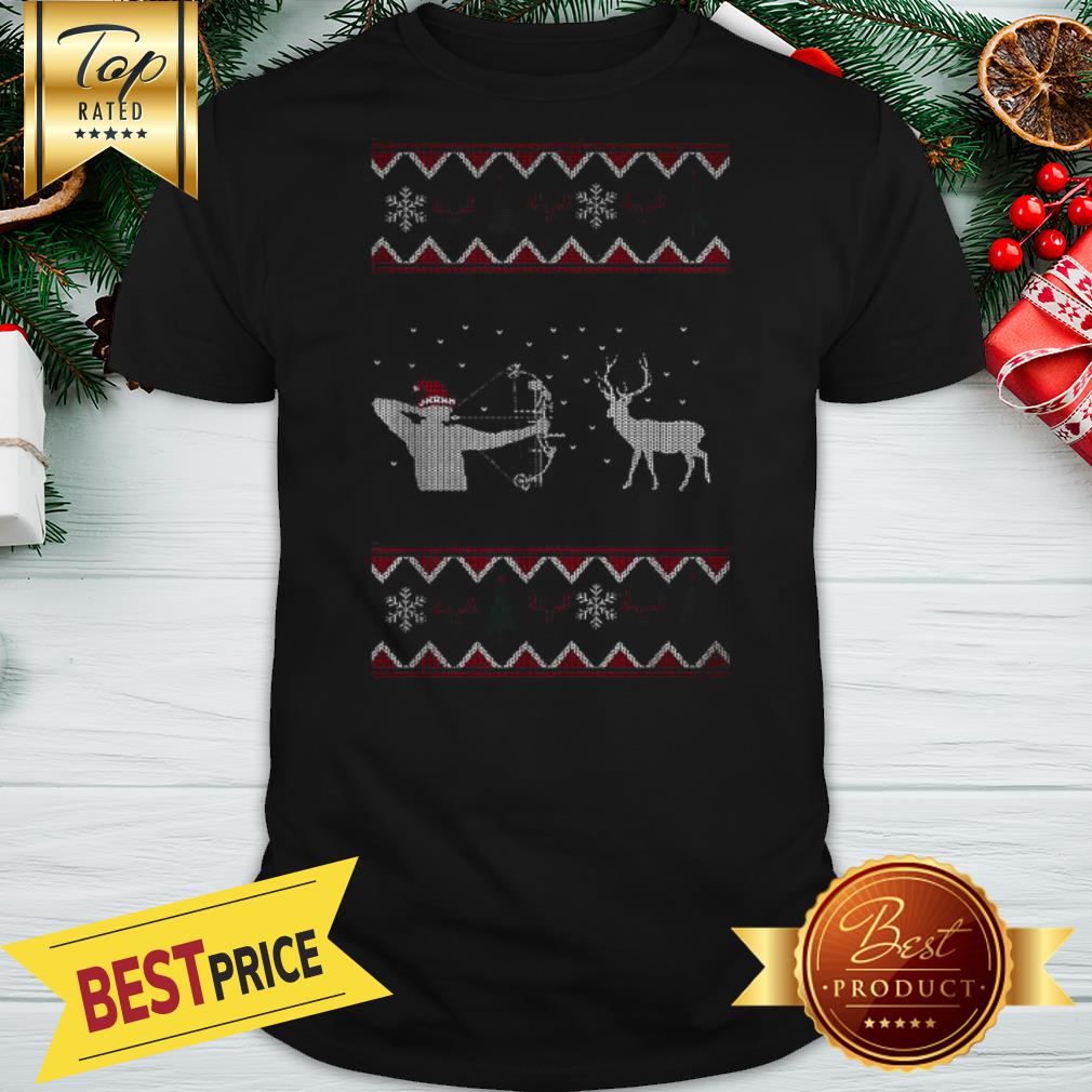 Nice Merry Huntmas Deer Hunting Ugly Christmas Shirt
