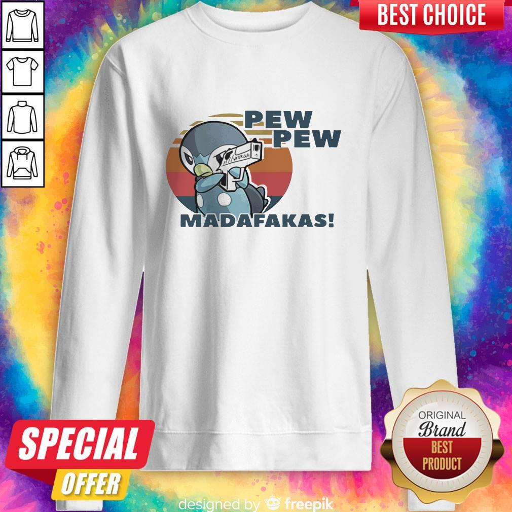 Nice Penguin Pew Pew Madafakes Vintage Retro Shirt