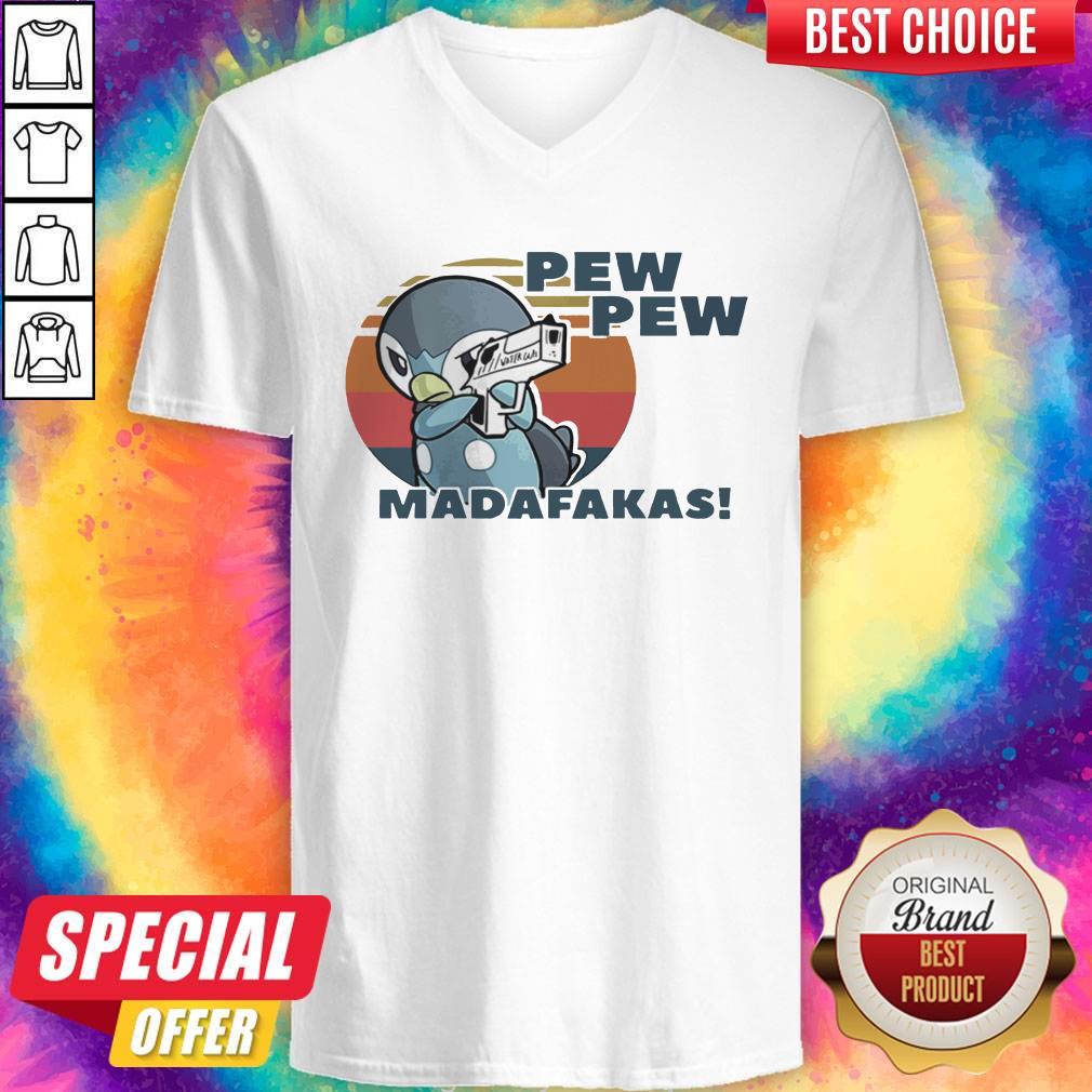 Nice Penguin Pew Pew Madafakes Vintage Retro Shirt