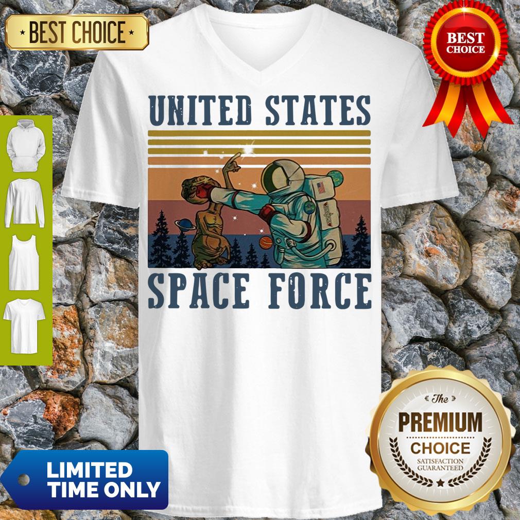 Nice Retro Vintage United States Space Force Punch The Alien Shirt