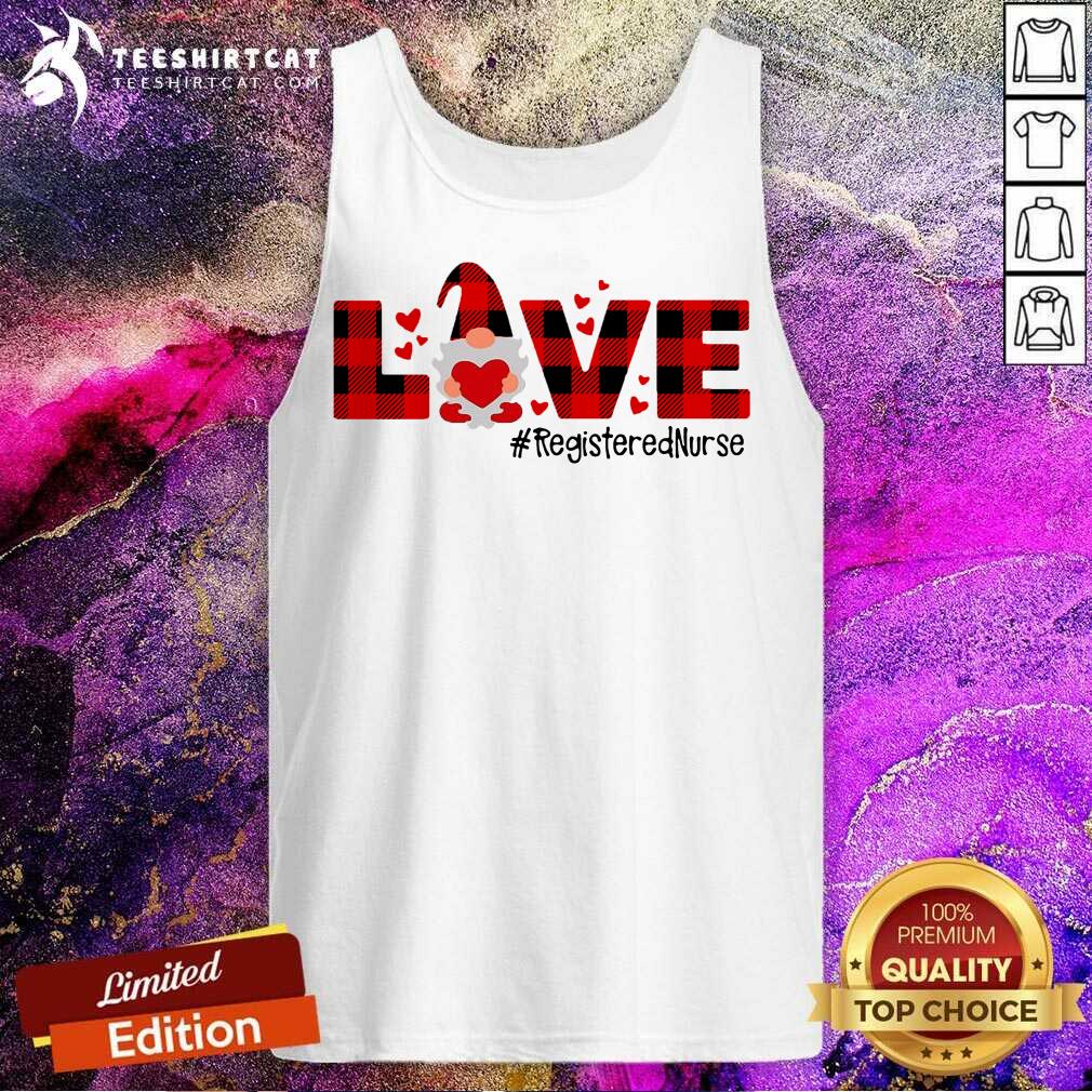 Official Gnome Love Valentine Registered Nurse Shirt