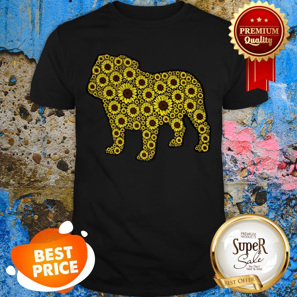 Official Sunflower And Bulldog Lover Shirt