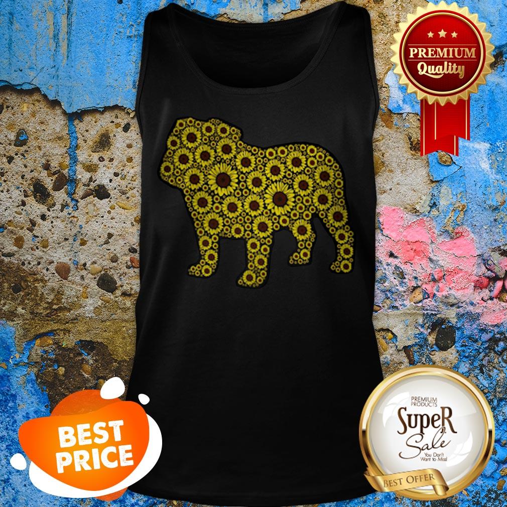 Official Sunflower And Bulldog Lover Shirt