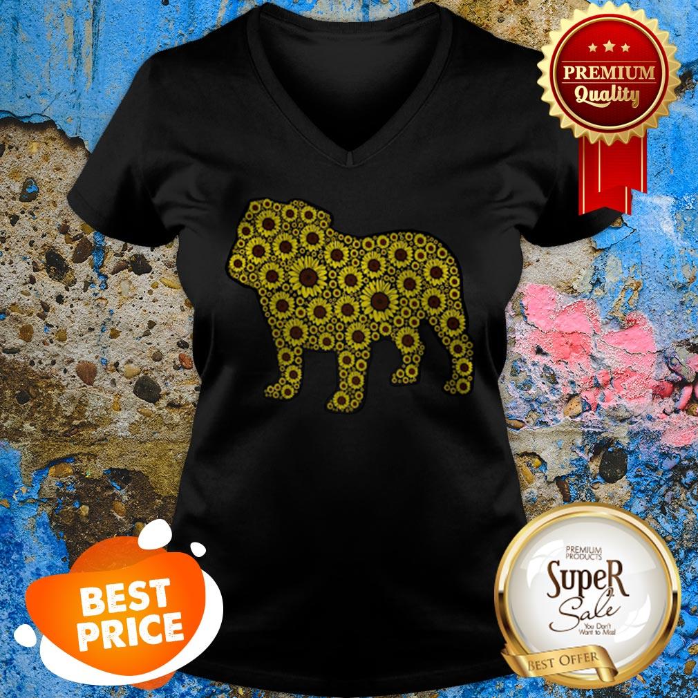 Official Sunflower And Bulldog Lover Shirt