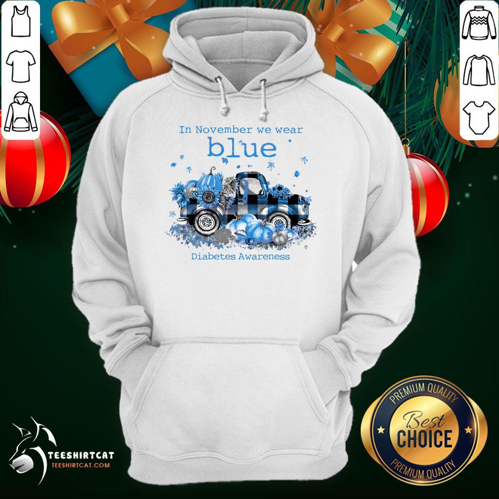 Original In November We Wear Blue Diabetes Awareness Shirt