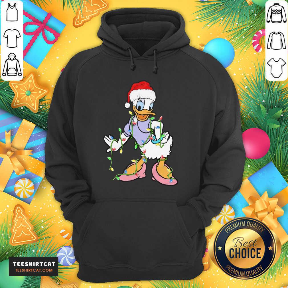 Perfect Duck Daisy Hat Santa Happy Merry Christmas Shirt