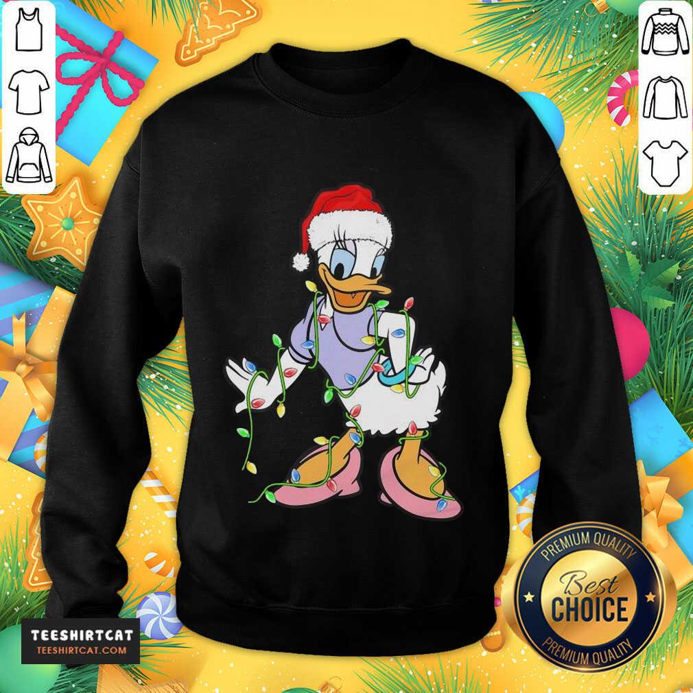 Perfect Duck Daisy Hat Santa Happy Merry Christmas Shirt