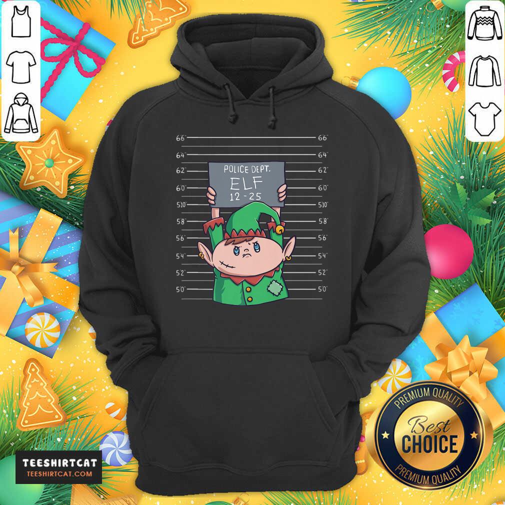 Perfect Elf Mugshot Funny Christmas Elves Police Officer Policemen Elf T-Shirt