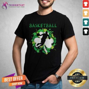 Funny Basketball Shamrock Irish St Pattys Day Sport Shirt