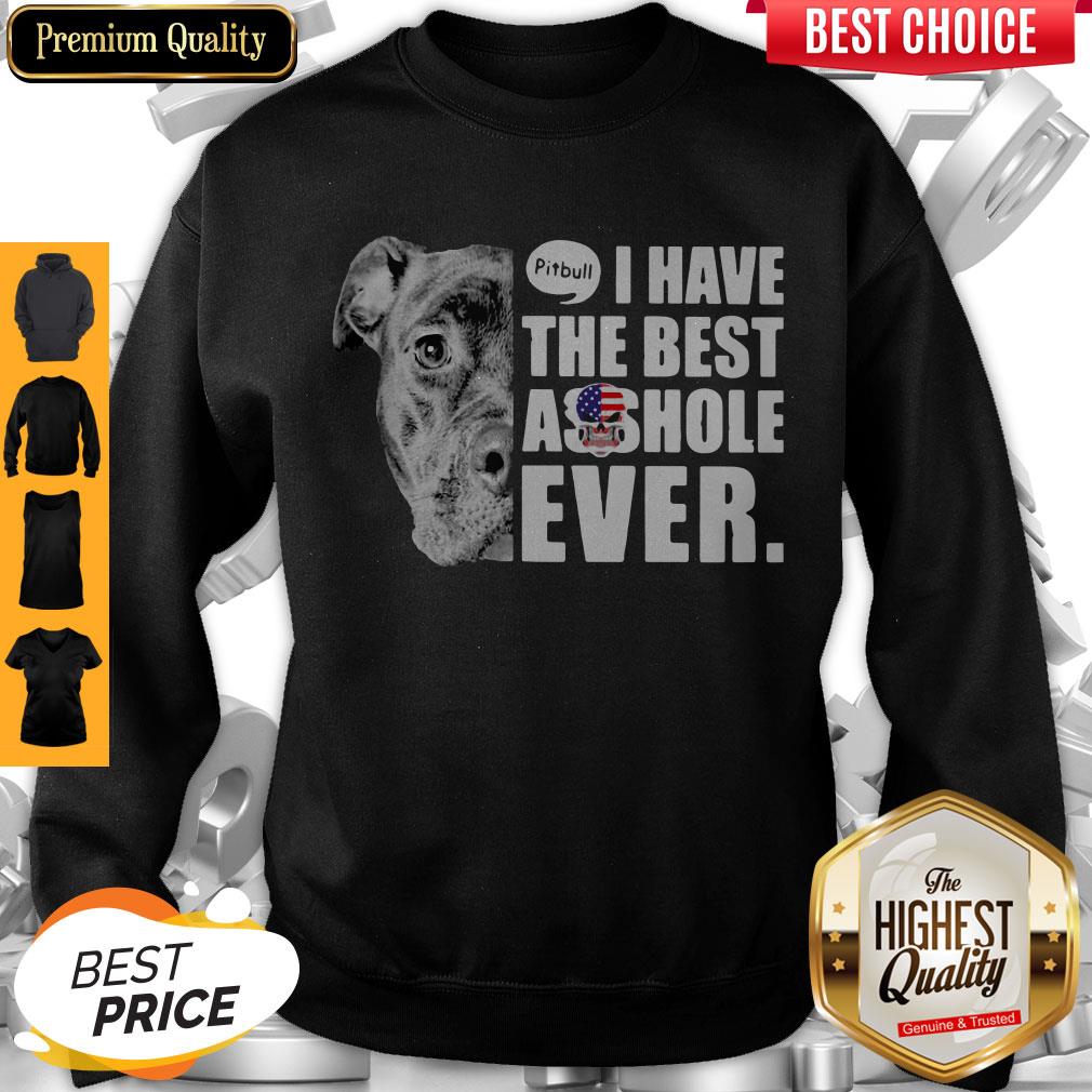 Pitbull I Have The Best Asshole Ever American Flag Shirt