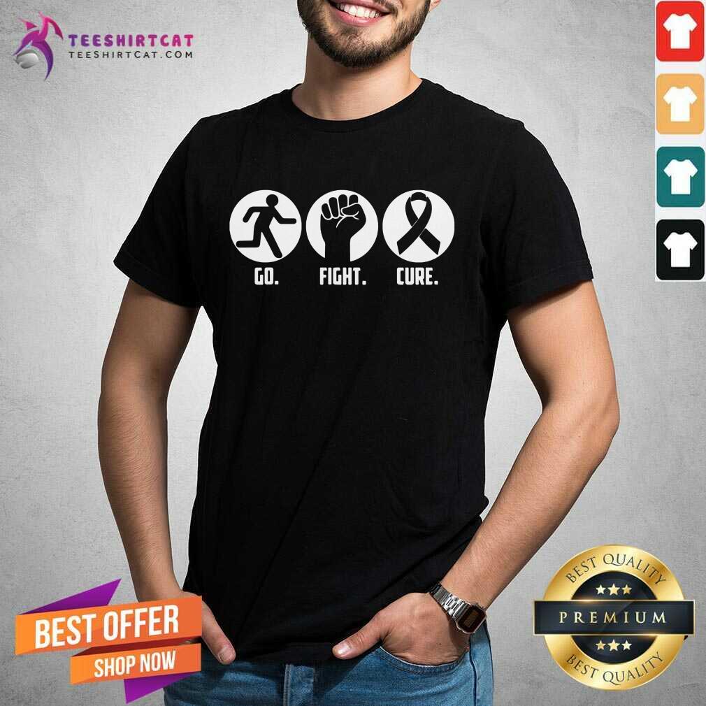 Premium Go Fight Cure Breast Cancer Awareness Month Shirt