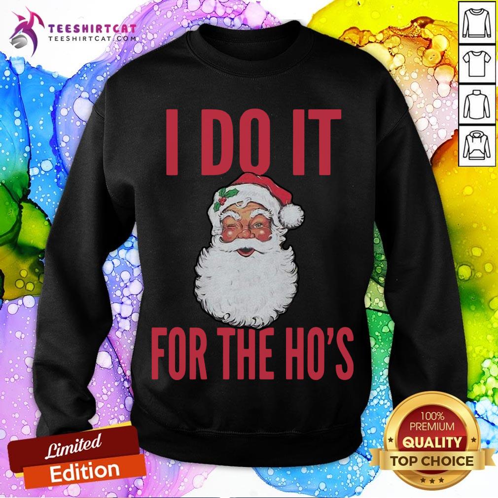 Premium I Do It For The Ho's Santa's Christmas Rap Raglan Shirt