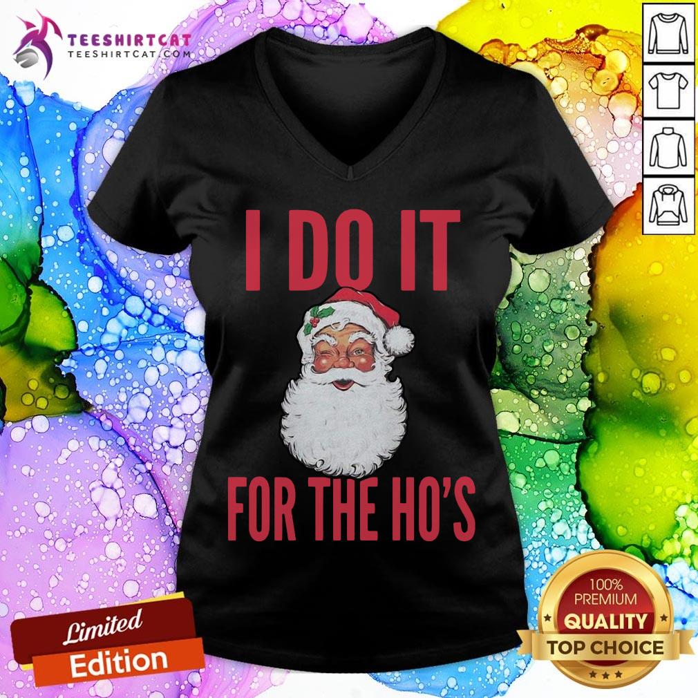 Premium I Do It For The Ho's Santa's Christmas Rap Raglan Shirt