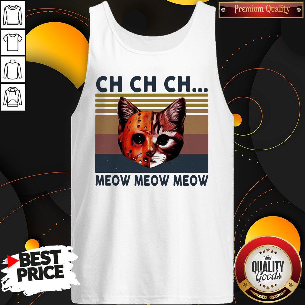 Premium Jason Voorhees Cat Ch Ch Ch Meow Meow Meow Vintage Retro Shirt